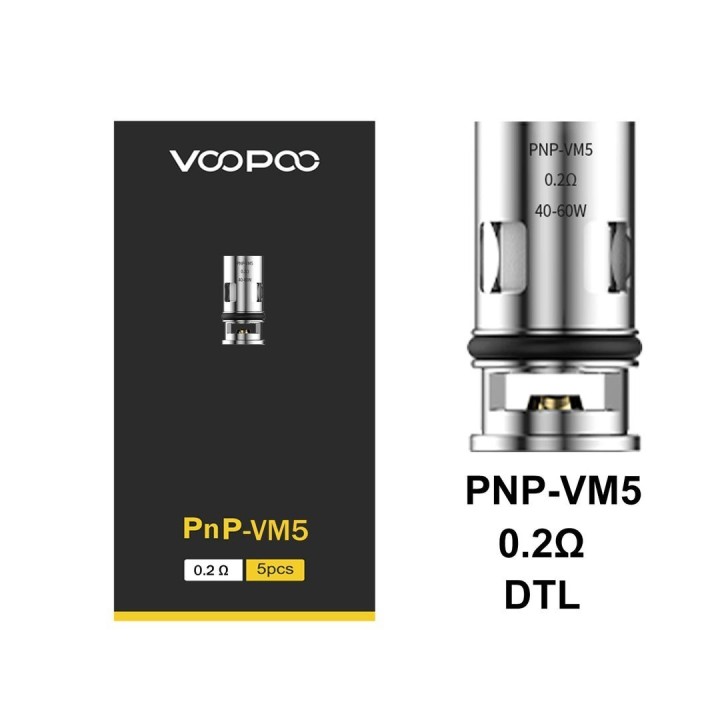 Voopoo PnP VM5 Coil 0.2 Ohm DTL (5 Adet)