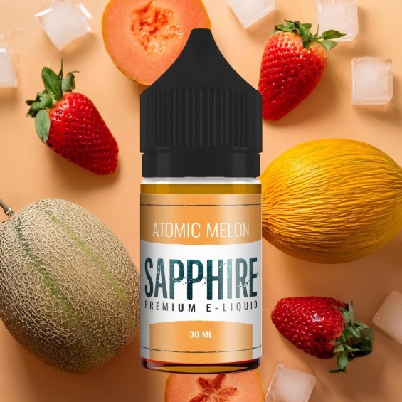 Sapphire Atomic Melon Salt Likit 30ml çilek ve buzlu kavunlu e-likit.