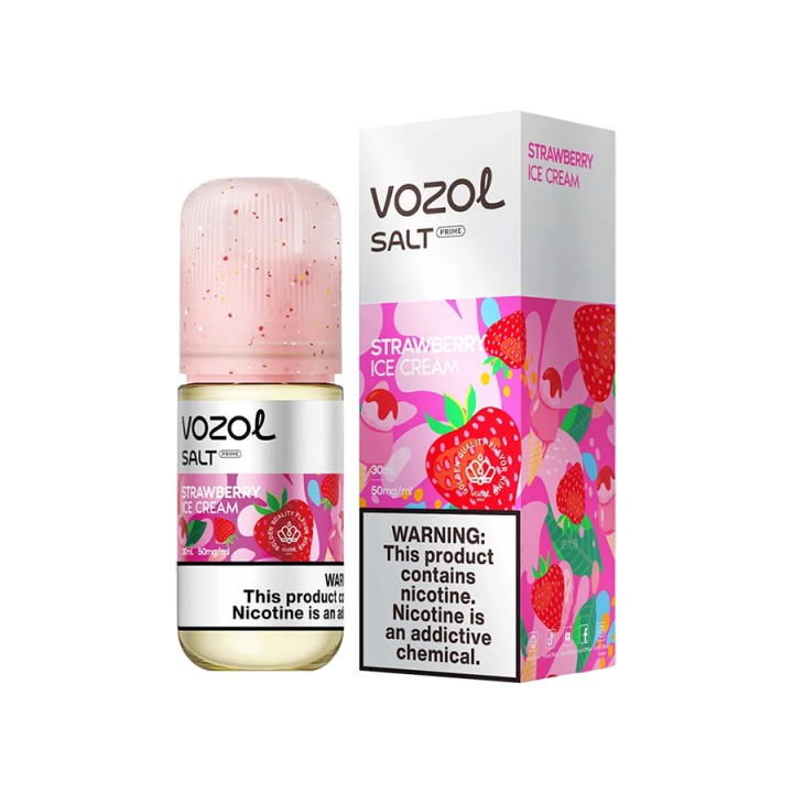 Vozol Strawberry Ice Cream Salt Likit→30MG
